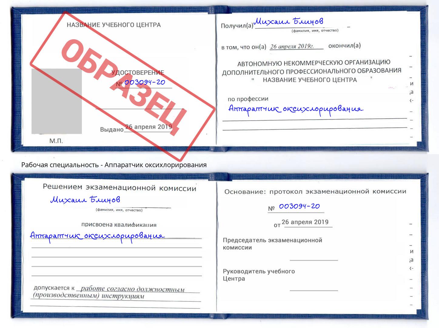 Аппаратчик оксихлорирования Избербаш